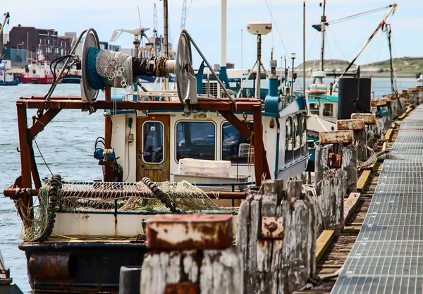 Barcos Pesca Estacionados Porto — Fotografia de Stock