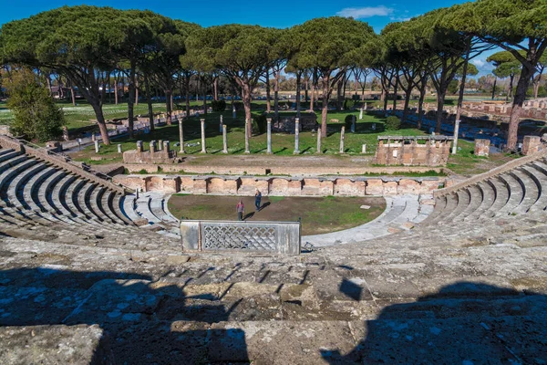 Ostia Antica Large Archaeological Site Close Modern Town Ostia Location — Stock Photo, Image