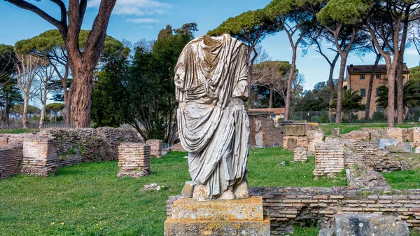 Ostia Antica Een Grote Archeologische Site Dicht Bij Moderne Stad — Stockfoto