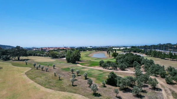 Aeial View Golf Course Middle Houses Portugal — Stock Photo, Image