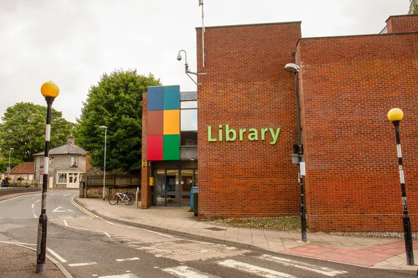 Une Belle Vue Bibliothèque Ville Thetford Avec Passage Zèbre — Photo