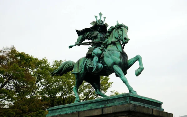 Primo Piano Della Statua Kusunoki Masashige Giappone — Foto Stock