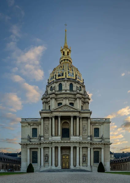 Kopuła Inwalidów Les Invalides Mieści Grób Napoleona — Zdjęcie stockowe