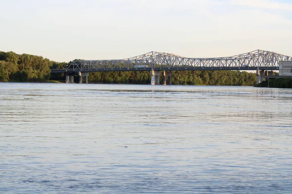 Martin Luther King Bridge Över Mississippifloden Louis Missouri Förenta Staterna — Stockfoto