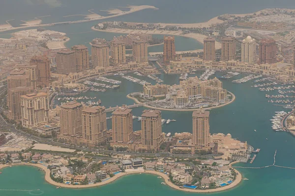 Aerial Cityscape Pearl Qatar Doha — Stock Photo, Image