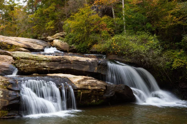 Gros Plan Chau Ram Falls Dans Forêt Caroline Sud États — Photo