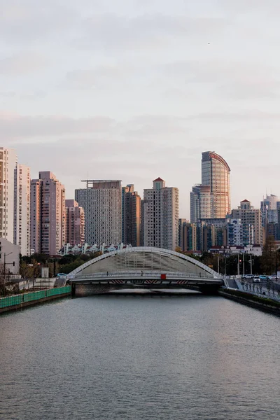 Eine Atemberaubende Vertikale Aufnahme Von Gebäuden Shanghai China — Stockfoto