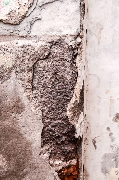 Textura Fondo Pared Blanca Descascarada Vieja — Foto de Stock