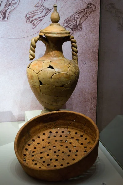 Pylos Arkeoloji Müzesi Messinia Daki Önemli Müzelerden Biridir Odalarında Arkeolojik — Stok fotoğraf