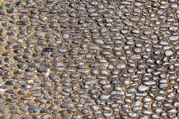 Uma Superfície Textura Paralelepípedo Arredondado Chão — Fotografia de Stock