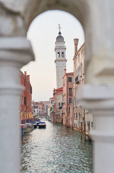 Les Bâtiments Venise Depuis Pont Coucher Soleil — Photo