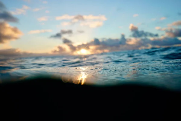 Прекрасний Знімок Заходу Сонця Над Океаном — стокове фото