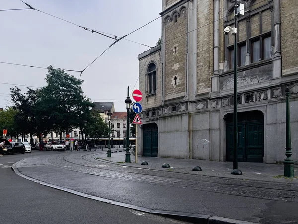 Camino Vacío Centro Bruxelles —  Fotos de Stock
