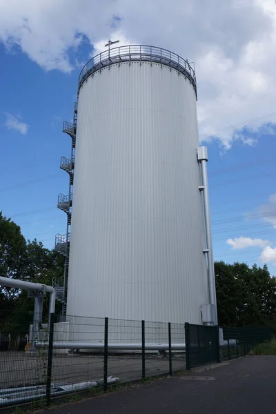 Réservoir Stockage Pour Chauffage Urbain Centrale Staudinger Hanau Allemagne Capacité — Photo