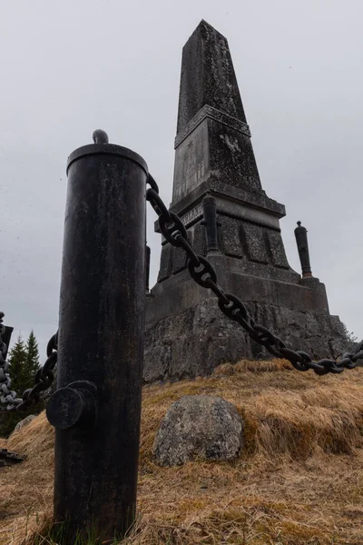 Plan Vertical Angle Bas Monument Commémoratif Carolean Death March Duved — Photo