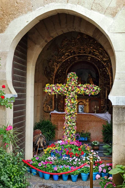 Festa Annuale Della Croce Maggio Cordova Con Croci Floreali Tutta — Foto Stock