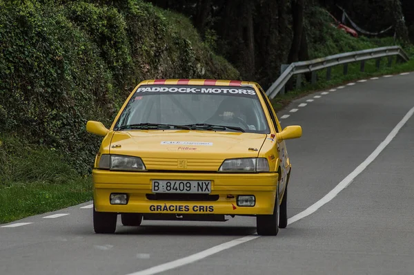 Fließheck Der Asphalt Rallye Rallye Peugeot 106 — Stockfoto