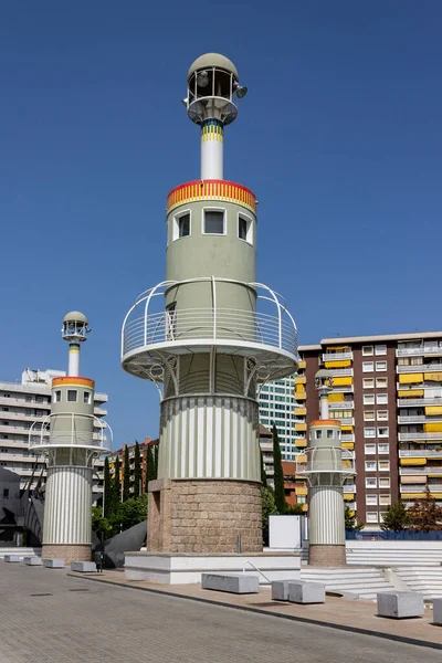 İspanya, Barcelona 'daki Endüstriyel Park' ın dikey çekimi.