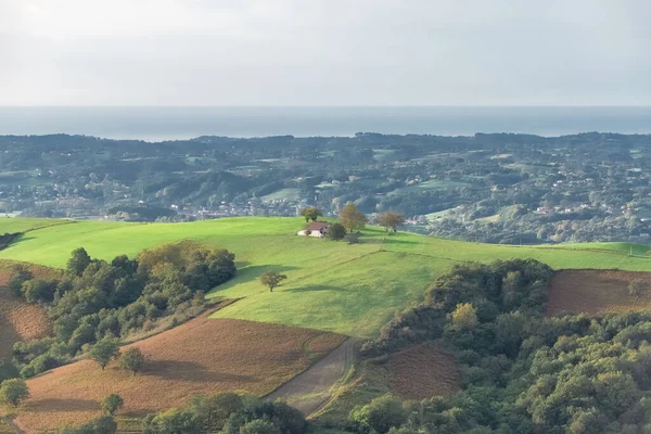 Widok Lotu Ptaka Kraj Basków Francja Kampania Pobliżu Ainhoa — Zdjęcie stockowe