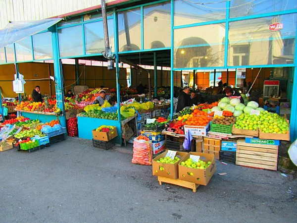 Colorido Mercado Frutas Stepanakert Capital Artsaj Antes Los Brutales Ataques — Foto de Stock