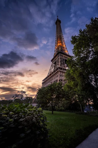 Eiffeltoren Bij Zonsopgang Parijs Frankrijk — Stockfoto