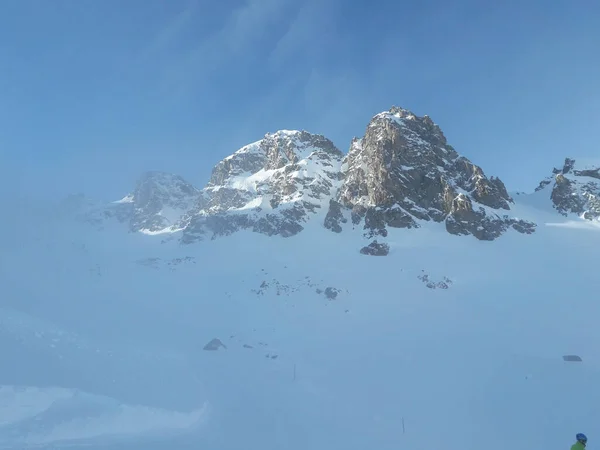 Kışın Moritz Kayak Yapmak — Stok fotoğraf