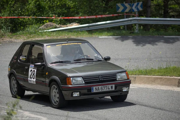 French Rally Car Asphalt Peugeot 205 — Stock Photo, Image