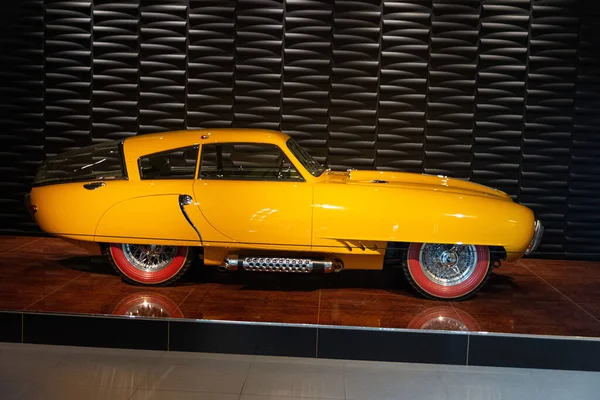 Yellow Special Car Exposed Museum Pegaso 102 Enasa Cupula — Stock Photo, Image