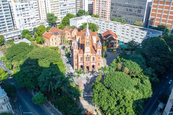 Jest Najbardziej Centralny Kościół Stolicy Belo Horizonte Znajduje Się Avenida — Zdjęcie stockowe