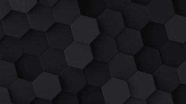 Koyu gri altıgen arkaplanının soyut bir çizimi