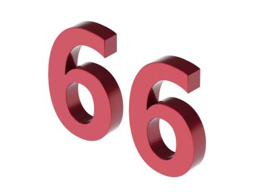 3d kırmızı numara satışı illüstrasyonu