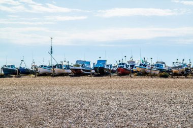 Dungeness, İngiltere, İngiltere sahillerinde balıkçı tekneleri