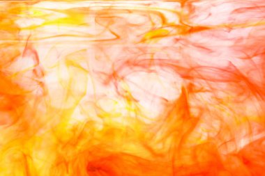 Kırmızı renkli soyut bir damla bulut akrilik sualtı boya çizimi arka planı