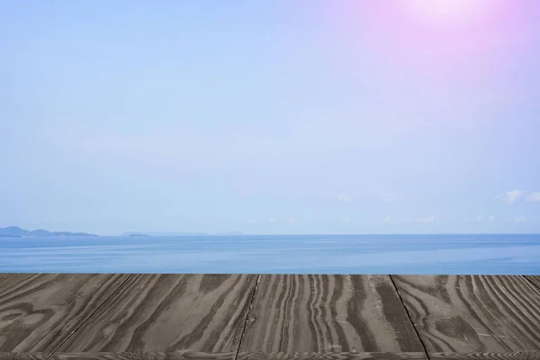 Een Weergave Van Een Blauwe Zee Een Zonnige Dag Gezien — Stockfoto