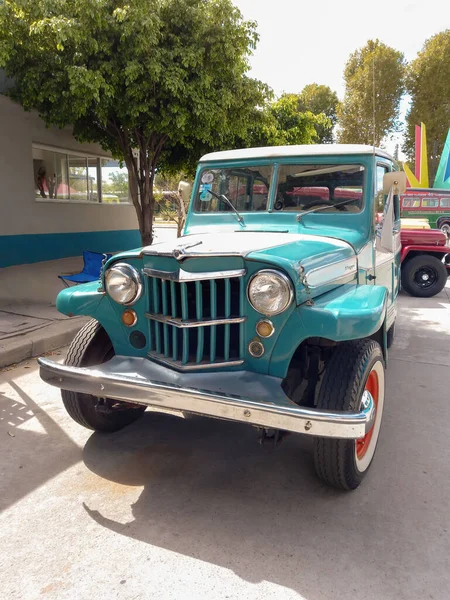 Oold Aqua Jeep Ika Estanciera Overland Willys Station Wagon Περίπου — Φωτογραφία Αρχείου