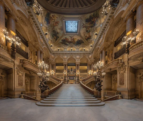 Gran Escalera Entrada Principal Ópera Garnier —  Fotos de Stock