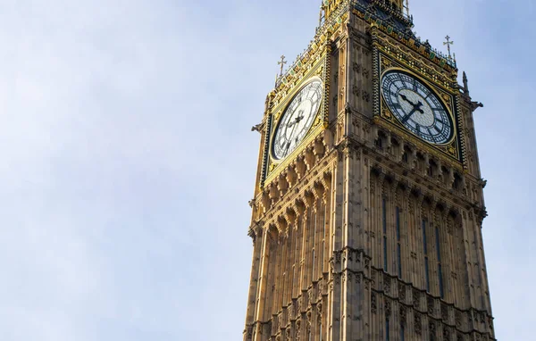 Low Angle Famous Big Ben Tower London — Stock Photo, Image