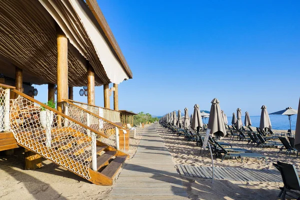 Urlaub Griechenland Schönes Ferienhotel Costa Navarino Ist Ein Luxuriöses Reiseziel — Stockfoto