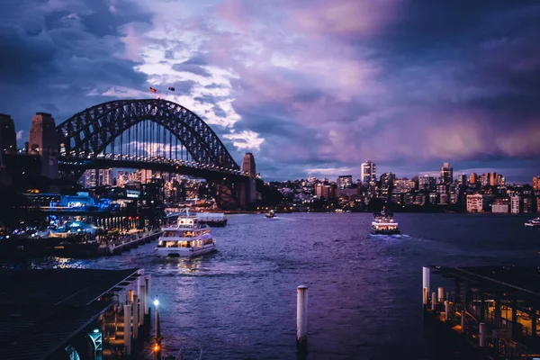 Zachwycające Ujęcie Mostu Sydney Harbour Bridge Sydney Australia — Zdjęcie stockowe