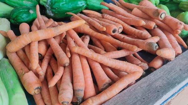 Fresh Carrots Local Market — Stock Photo, Image