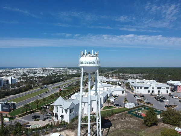 Μια Εναέρια Λήψη Του Πύργου Νερού Στην Παραλία Inlet Florida — Φωτογραφία Αρχείου