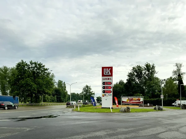 Luk Logo Sign Euro Prices Display Outdoors — Stock Photo, Image