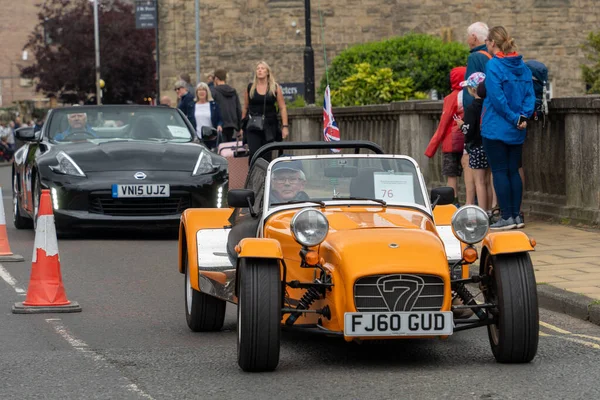 Loto Amarillo Caterham Durante Día Feria Morpeth Northumberland Reino Unido —  Fotos de Stock