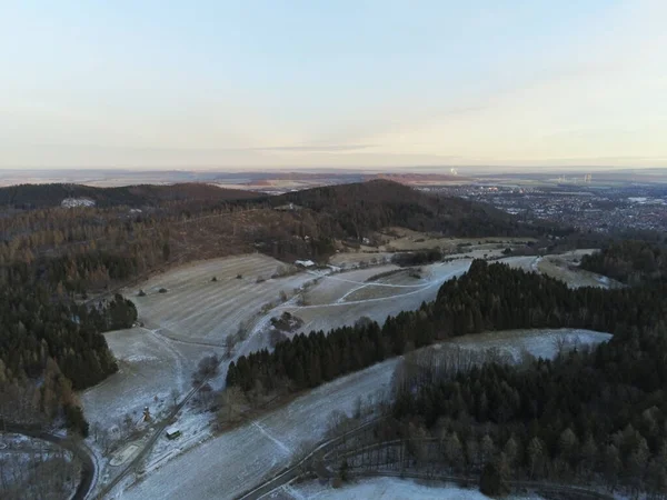 Luftaufnahme Der Stadt Goslar Harz Vom Steinberg Winter Deutschland — Stockfoto