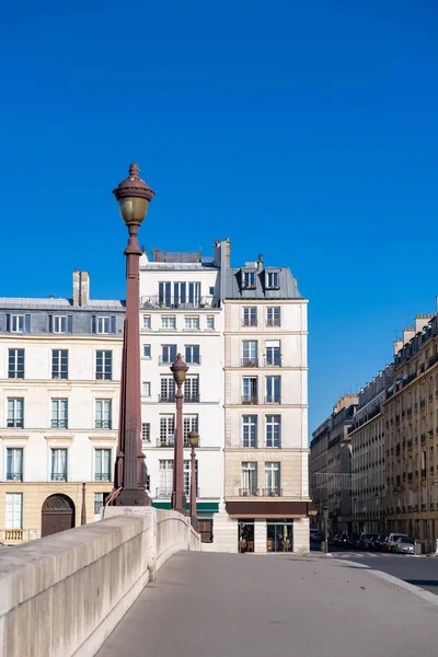 París Puente Tournelle Hermosas Fachadas Quai Orleans Ile Saint Louis — Foto de Stock