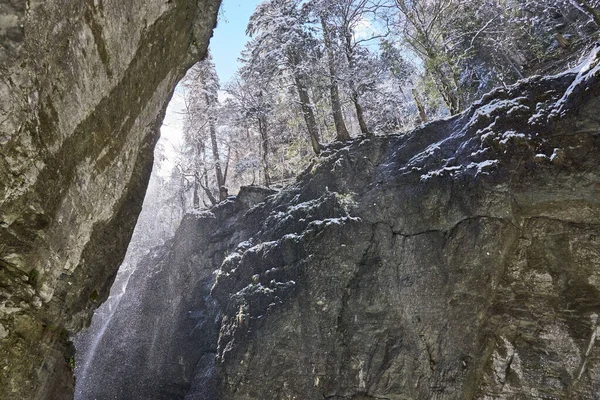 Winter Landscape Partnach Gorge Bavaria Germany — Stock Photo, Image