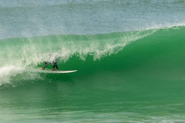 Surfer Een Grote Golf Anglet Pays Basque Frankrijk — Stockfoto