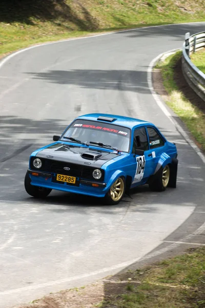 Photo Depicting Opel Hill Climb Wolsfeld Germany Turn Being Shown — Stock Photo, Image