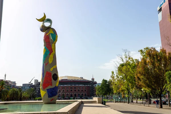 Dona Ocell Skulptur Joan Miro Parc Joan Miro Barcelona Spanien — Stockfoto