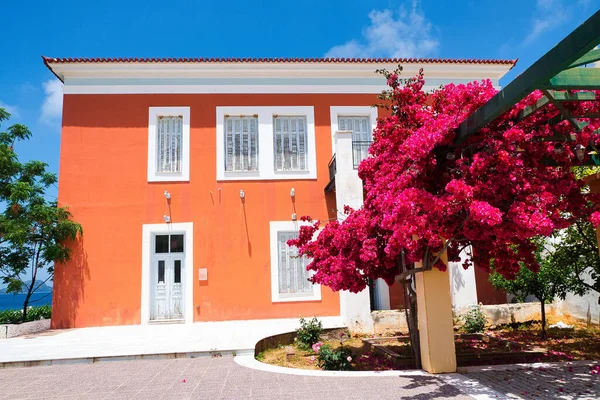 Vacances Grèce Ville Pylos Avec Architecture Traditionnelle Belles Plages Grèce — Photo
